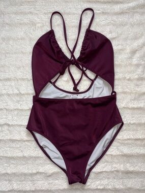 PINK Victoria's Secret One-Piece Swimsuit Keyhole Cut-Out Monokini Size Small